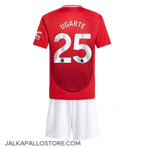 Manchester United Manuel Ugarte #25 Kotipaita Lapsille 2024-25 Lyhythihainen (+ shortsit)